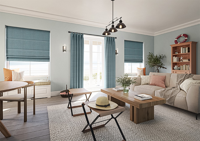 Jakarta, Cerulean - Roman Blind - Image 6